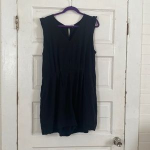 Linen type Pleated romper